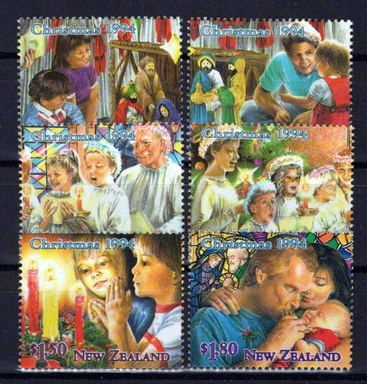 New Zealand 1237-1242 MNH Christmas Nativity Carolers NZES0085M