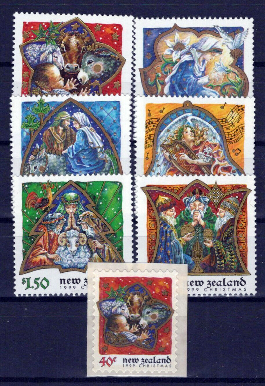 New Zealand 1608-1614 MNH Christmas Virgin Mary Three Magi NZES0091M