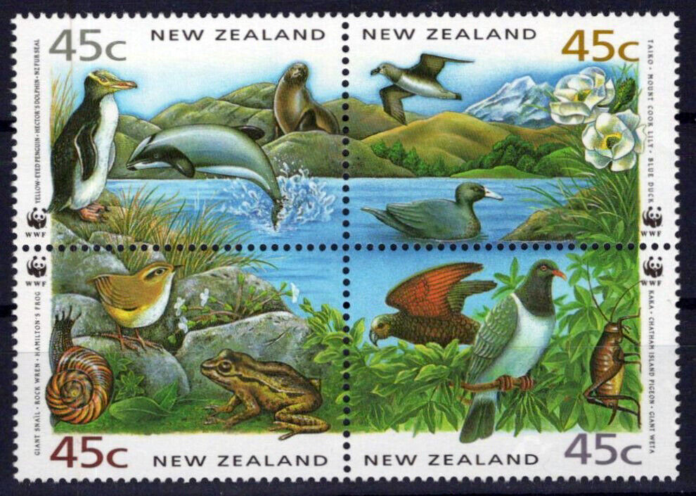 New Zealand 1162Cd MNH Animals From New Zealand Fish Birds NZES0067M