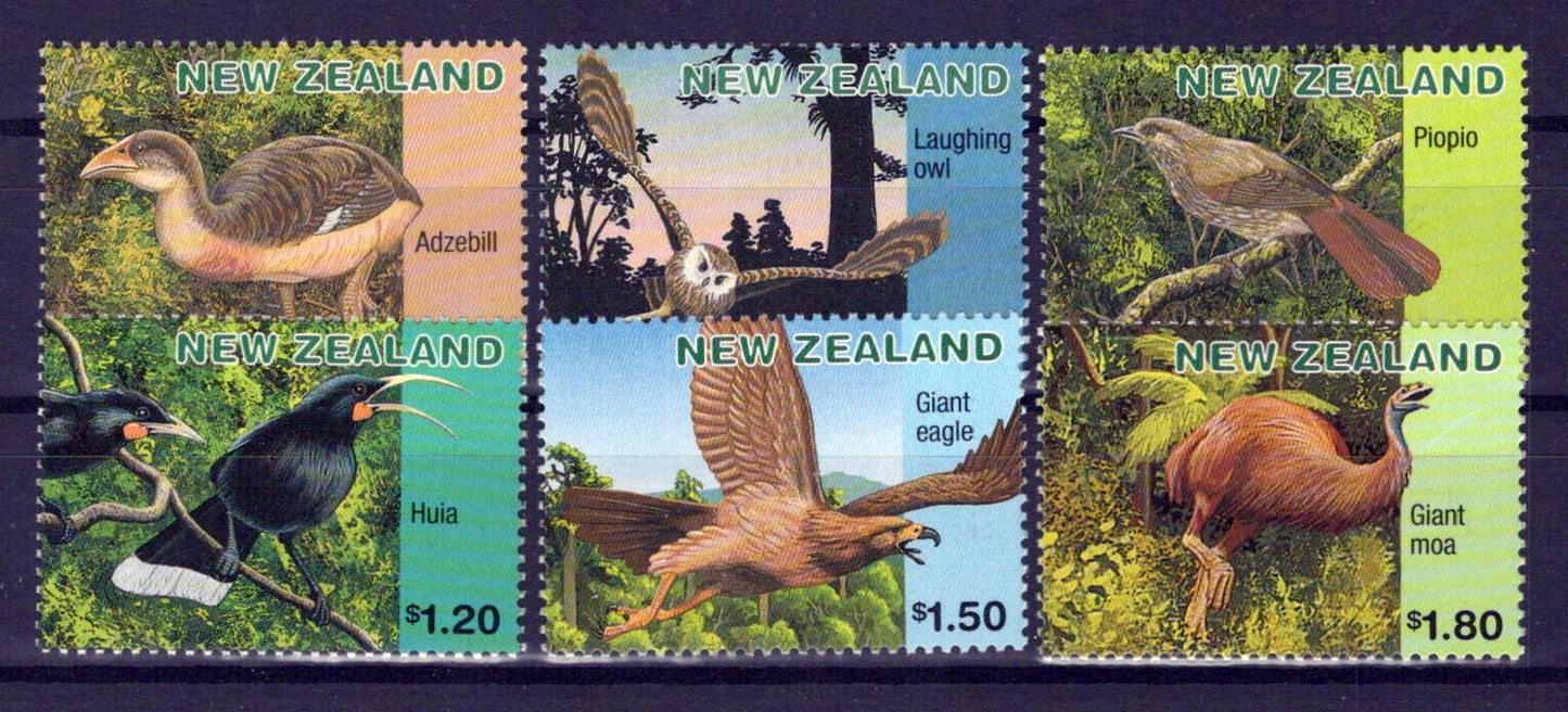 New Zealand 1393-1398 MNH Extinct Birds Animals NZES0056M