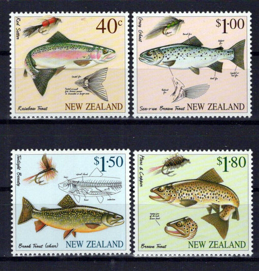 New Zealand 1441-1444 MNH Fly Fishing Sports Fish NZES0058M