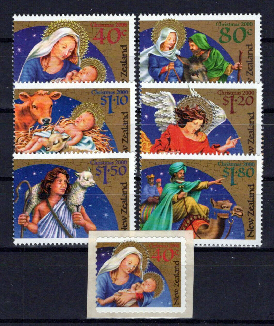 New Zealand 1672-1678 MNH Christmas Madonna & Child NZES0087M