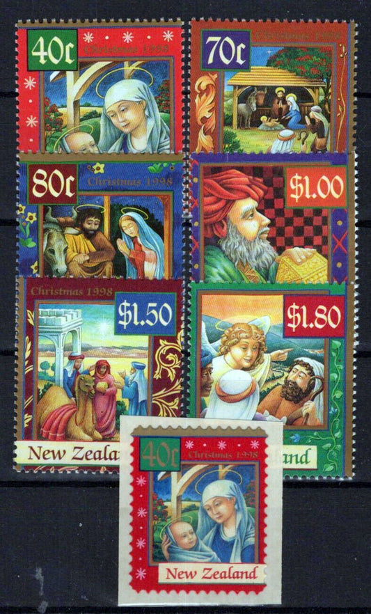 New Zealand 1532-1538 MNH Christmas The Nativity Madonna & Child NZES0051M