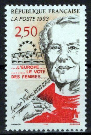 France 2361 MNH Louise Weiss Author Politician ZAYIX 0924S0040M