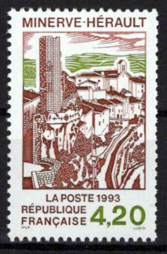 France 2356 MNH Landscape Village of Minerve ZAYIX 0924S0030M