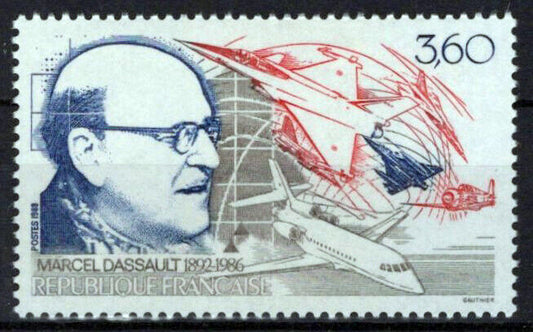 France 2087 MNH Aviation Marcel Dassault Aircraft Designer ZAYIX 1024S0004M