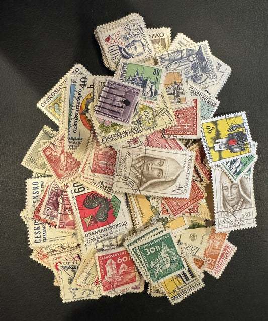 Czechoslovakia Off Paper Kiloware Mix 100s of Stamps 1.6 oz ZAYIX 1024M0097