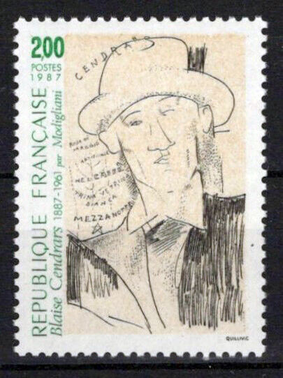 France 2057 MNH Blaise Cendras Poet Novelist ZAYIX 1024S0062M