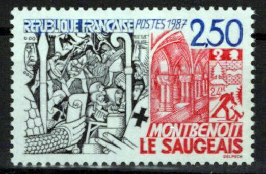 France 2055 MNH Abbey of Medieval Knights ZAYIX 1024S0071M