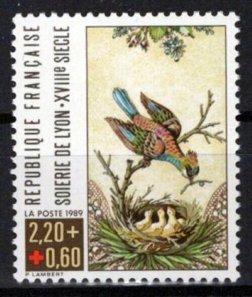 France B610 MNH Birds Silk Tapestry ZAYIX 1024S0066M