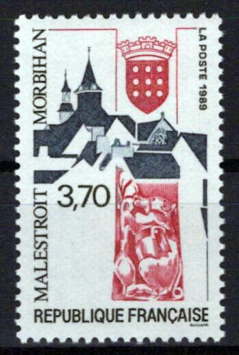 France 2159 MNH Architecture Coat of Arms Malestroit ZAYIX 1024S0054M