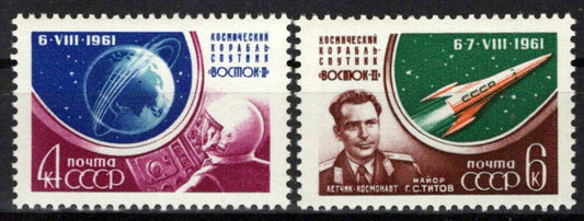 Russia 2509-2510 MNH Space Major Titov Astronaut ZAYIX 1024S0180