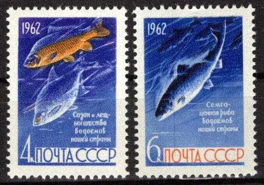 Russia 2632-2633 MNH Fish Preservation Carp & Bream ZAYIX 1024S0307