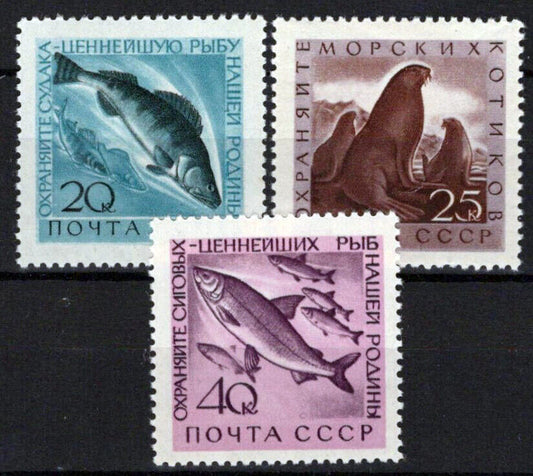 Russia 2375-2377 MNH Fish Marine Life Seals ZAYIX 1024S0248