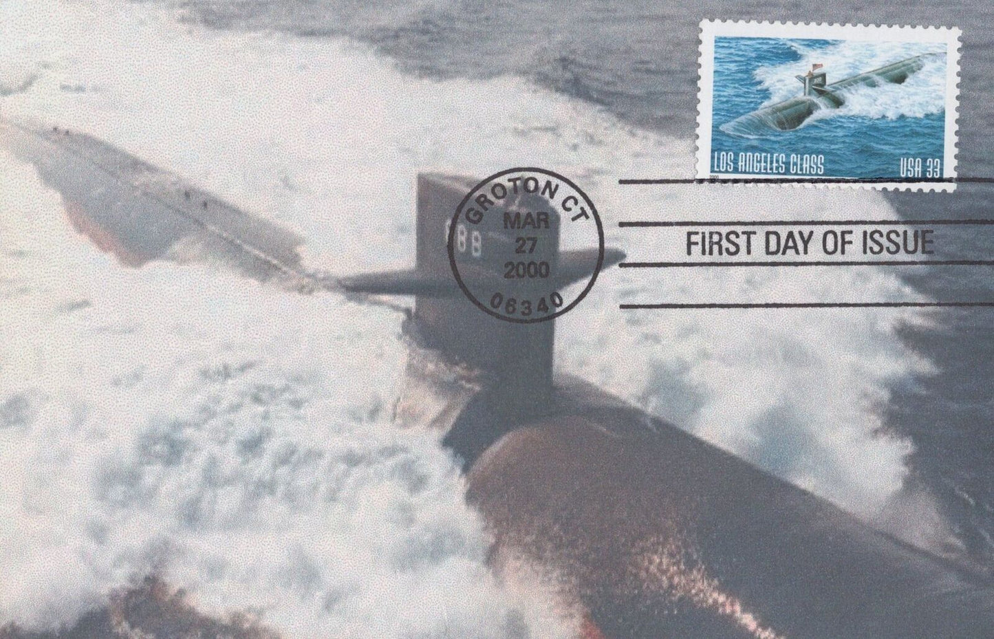 ZAYIX US Military Cover 3372 FDC Postcard Los Angeles Class Submarine 1024A0208