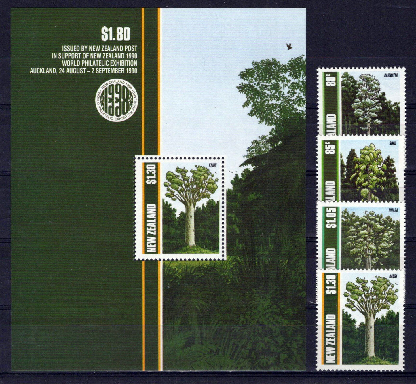 New Zealand 956-959a MNH Trees Plants Nature ZAYIX 0724M0190