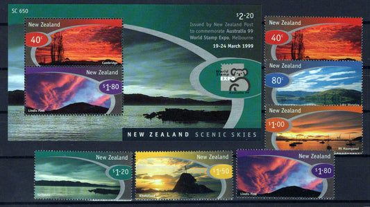 New Zealand 1526-1531a MNH Landscapes Scenic Skies ZAYIX 0724M0201