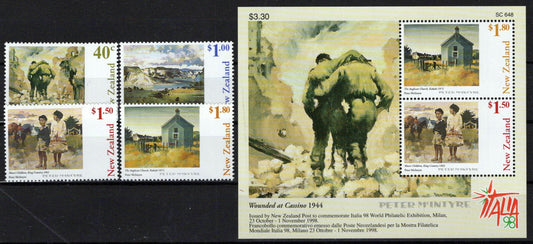 New Zealand 1522-1525a MNH Paintings Peter McIntyre Landscapes ZAYIX 0724M0197