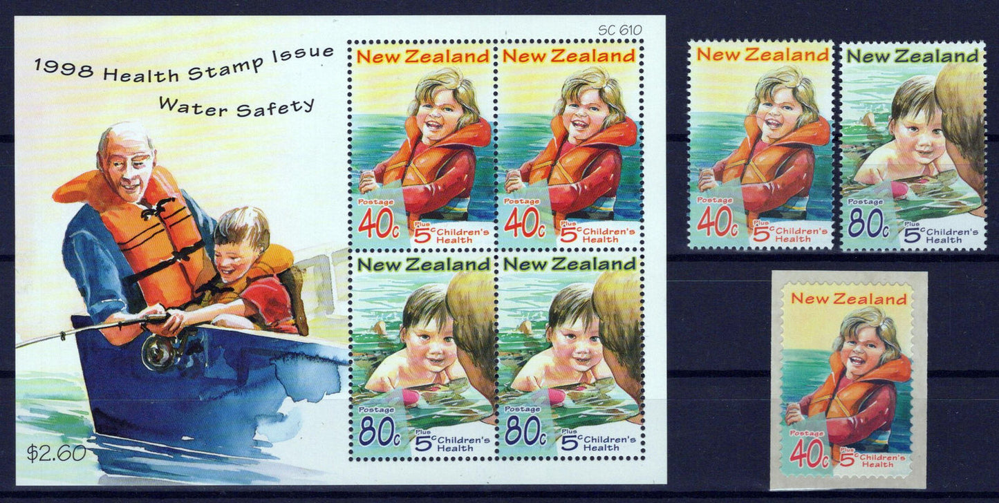 New Zealand B159-B161, B160a MNH Semi-Postal Health Water Safety ZAYIX 0724M0210