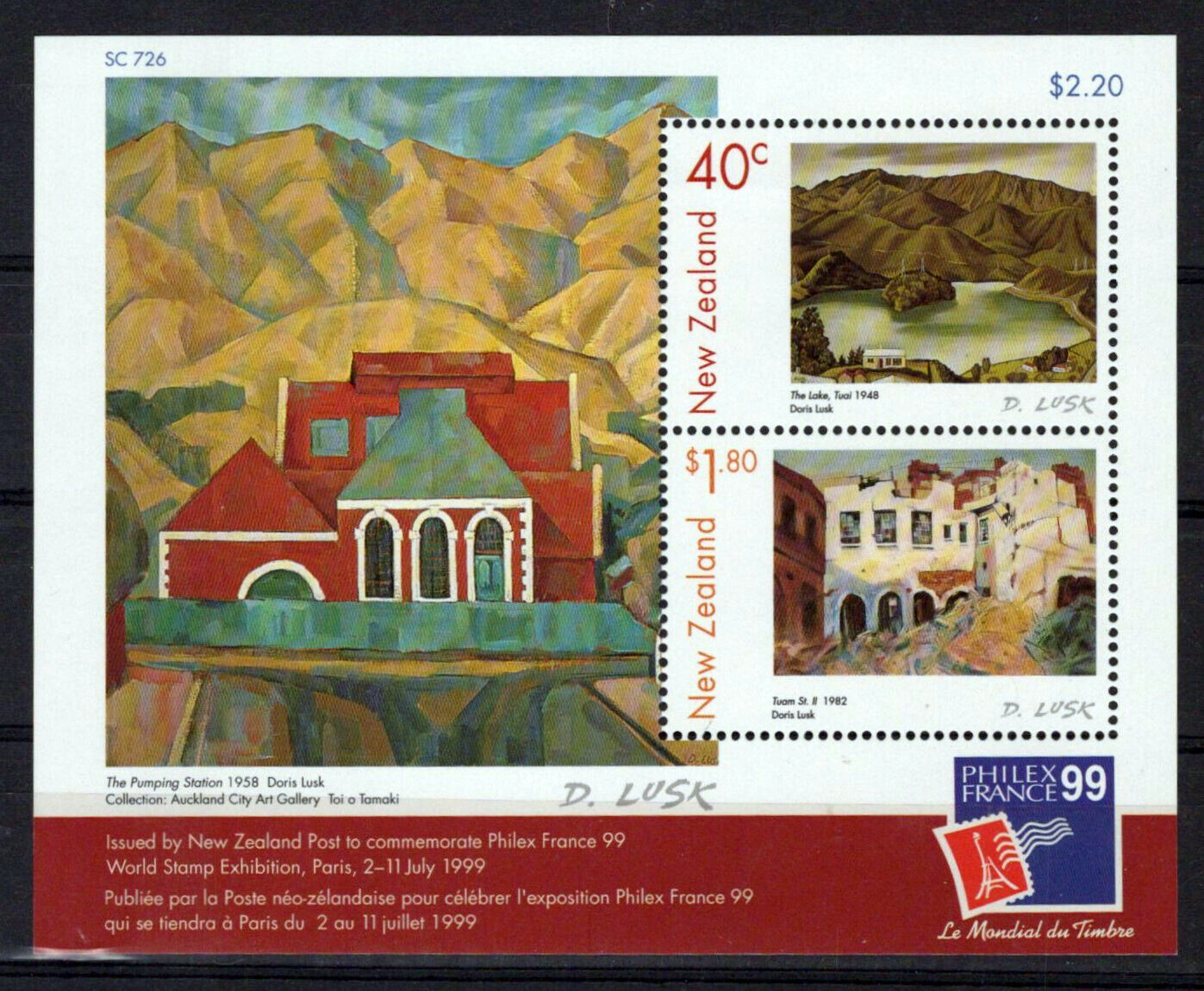 New Zealand 1600a MNH Paintings Doris Lusk Architecture ZAYIX 1024M0103