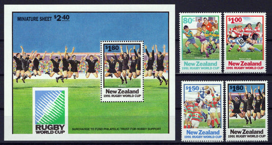 New Zealand 1054-1057a MNH Sports Games Rugby World Cup ZAYIX 0724M0208