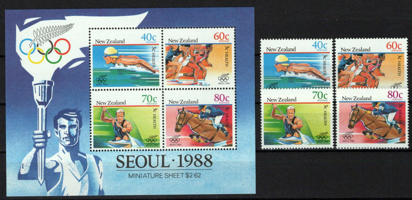 New Zealand B130-B133a MNH Semi-Postal Sports Olympics Games ZAYIX 0724M0211