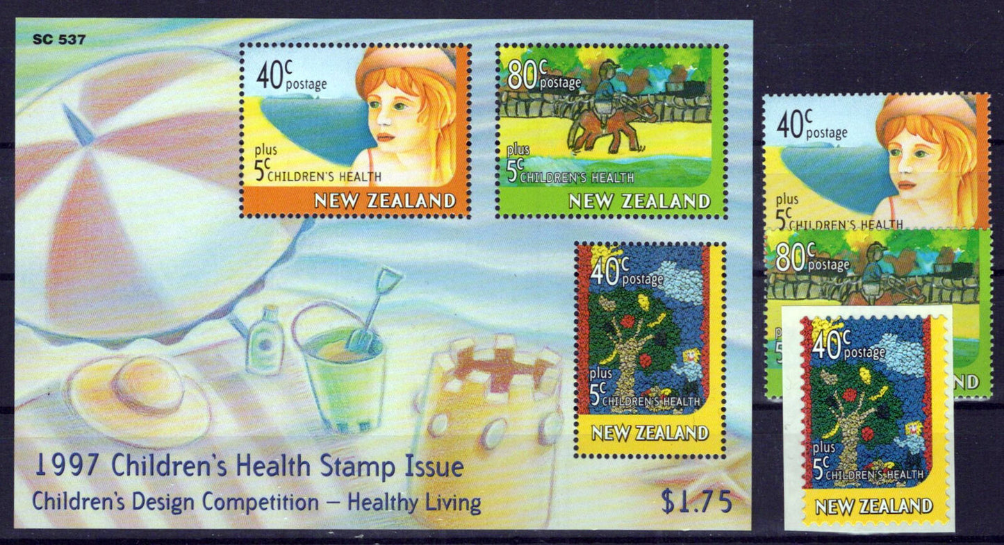 New Zealand B156-B157A, B158 MNH Semi-Postal Children's Health ZAYIX 1024M0110