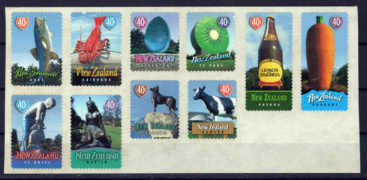 New Zealand 1556a MNH Famous Town Icons Fish Dogs Farm Animals ZAYIX 1024M0106M