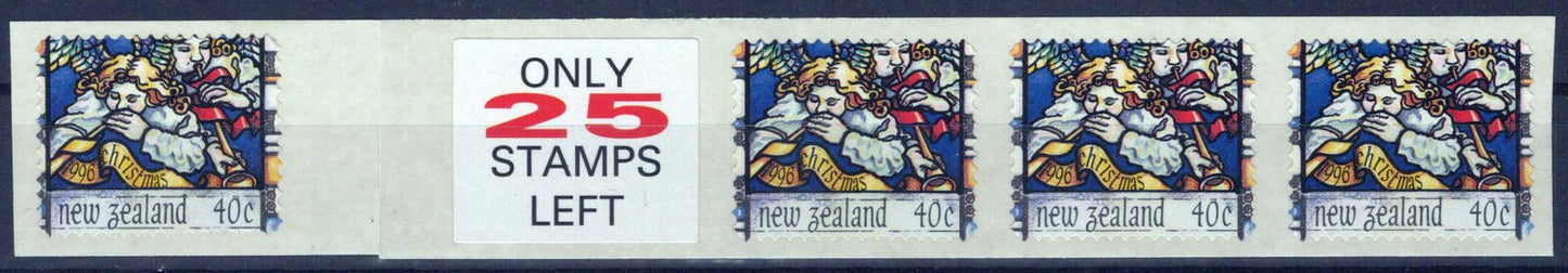 New Zealand 1392 MNH Coil Strip Self-Adhesive Christmas Angels ZAYIX 1024M0107