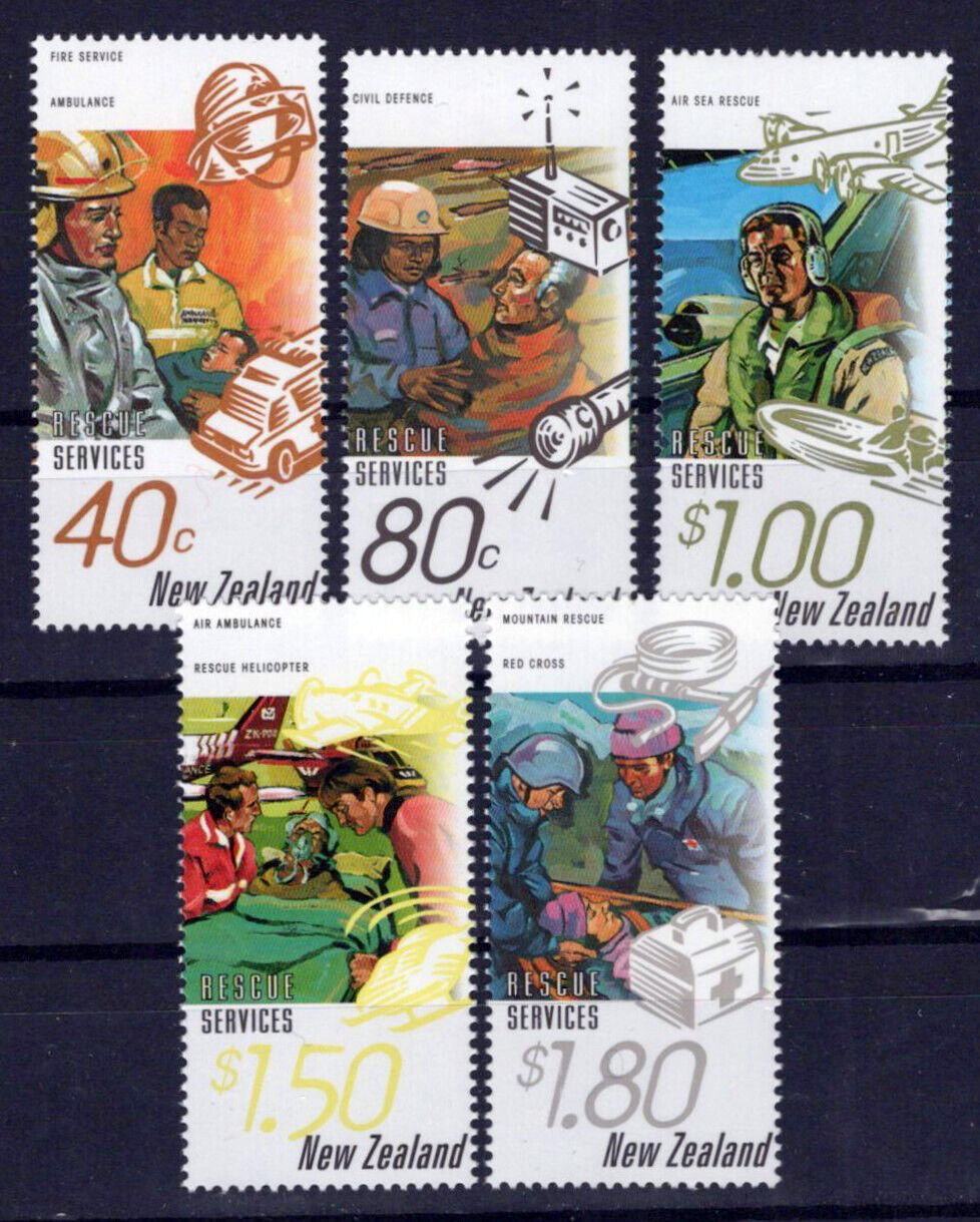 New Zealand 1361-1365 MNH Rescue Services Aviation Red Cross ZAYIX 1024S0515M