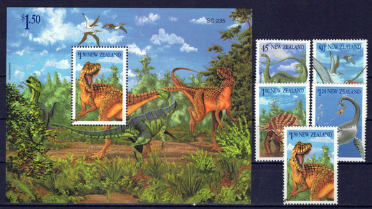 New Zealand 1180-1184a MNH Prehistoric Animals Dinosaurs ZAYIX 1024M0127