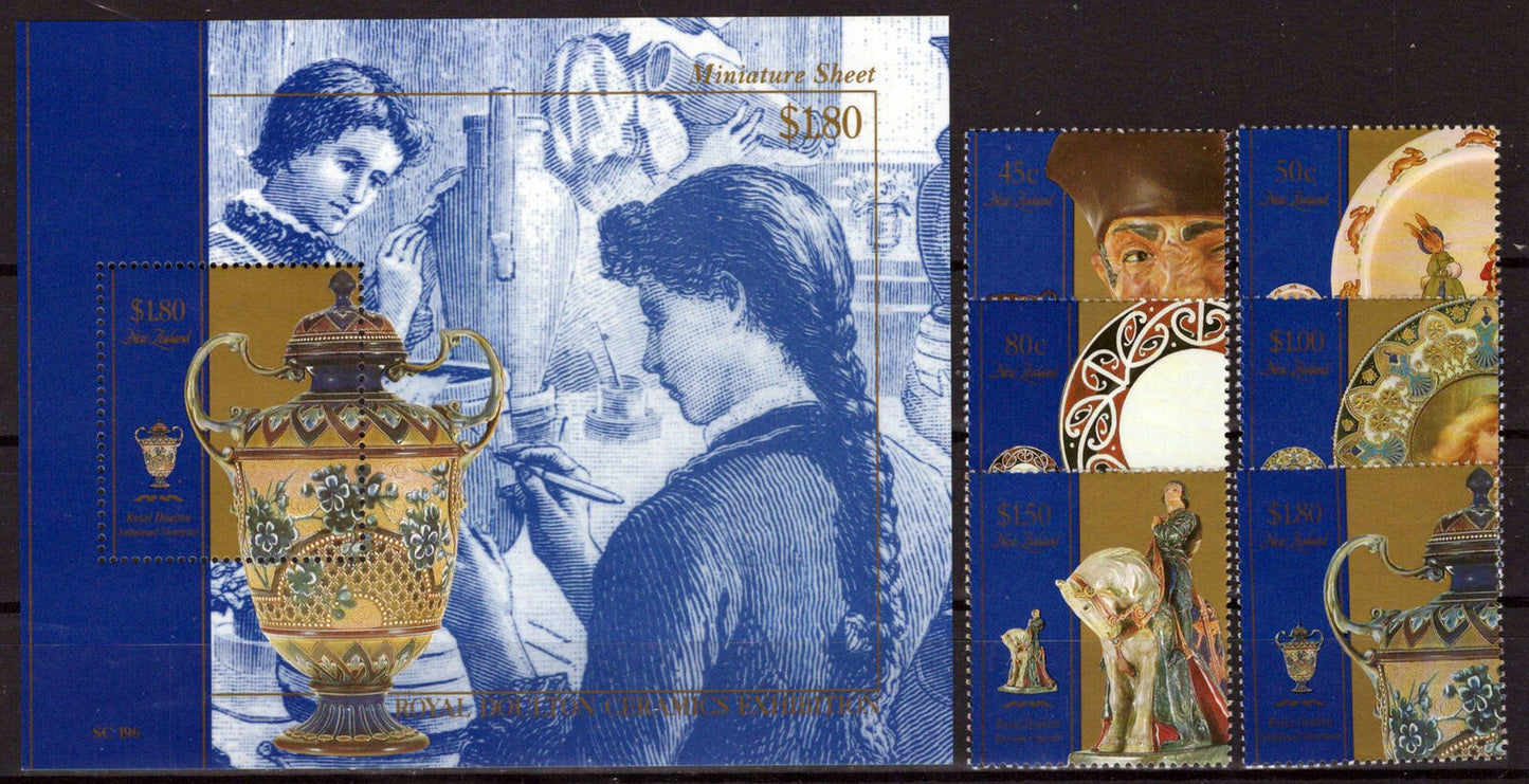 New Zealand 1139-1144a MNH Royal Doulton Ceramics ZAYIX 1024M0129