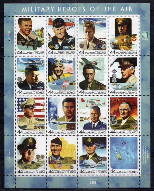 Marshall Islands 938 MNH American Heroes Aviation ZAYIX 0801L0039