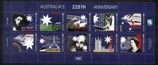 Marshall Islands 1044 MNH Australia's 225th Anniversary ZAYIX 0801L0072