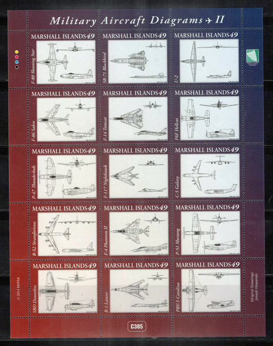 Marshall Islands 1072 MNH Military Aircraft Designs Planes ZAYIX 0801L0060