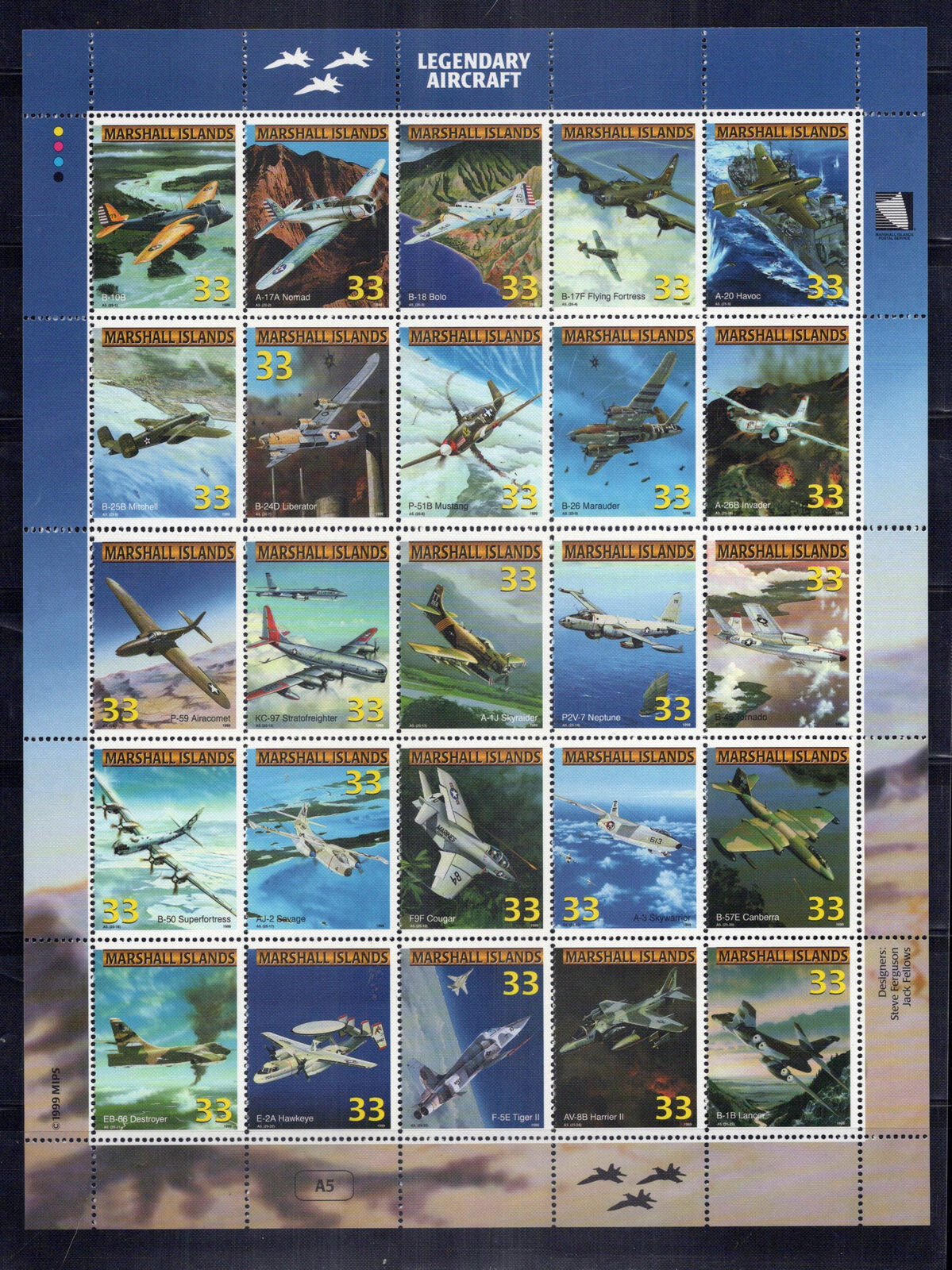 Marshall Islands 708 MNH Legendary Aircraft Planes Aviation ZAYIX 0801L0059M