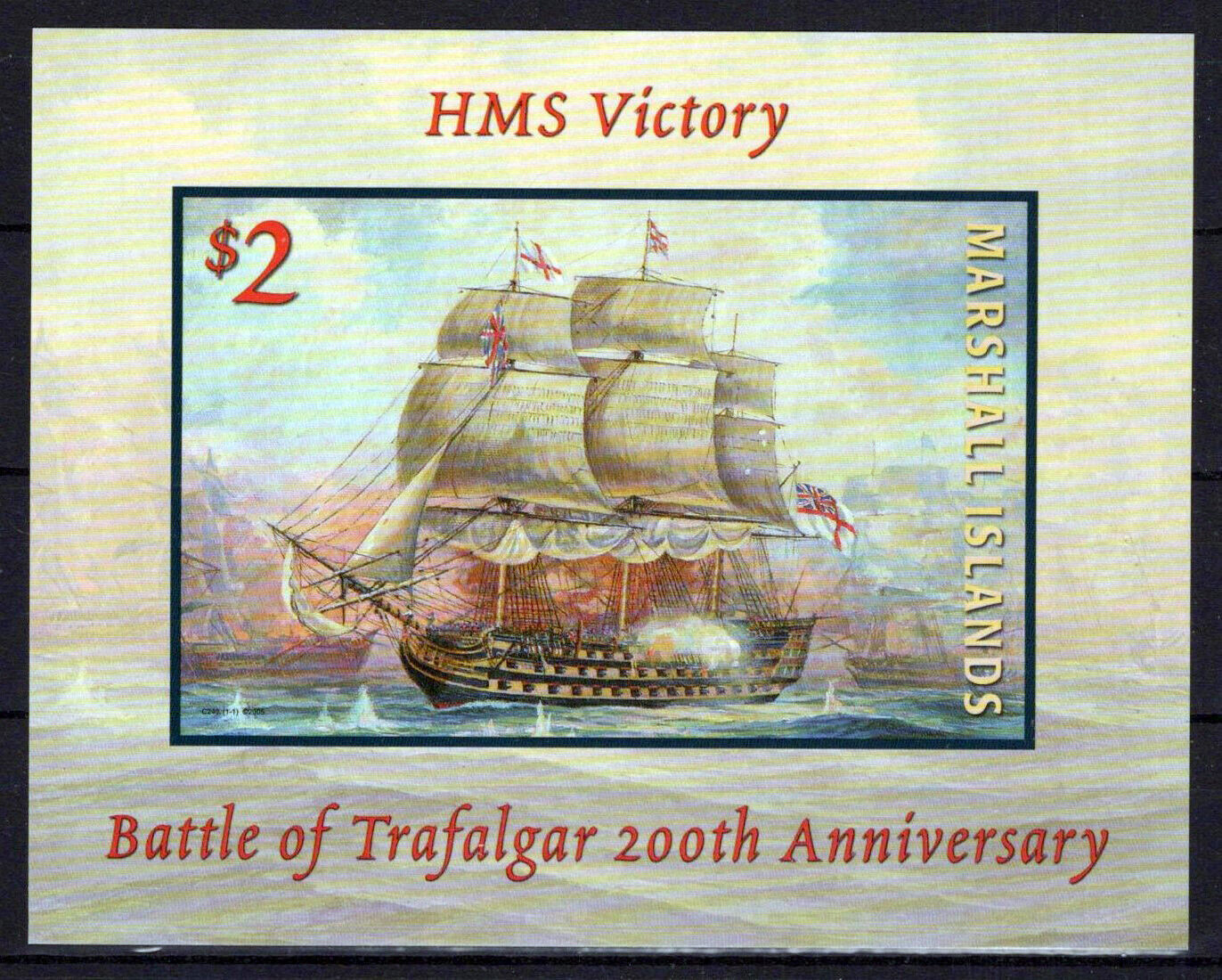 Marshall Islands 869 MNH Ships Battle of Trafalgar War ZAYIX 1024M0624