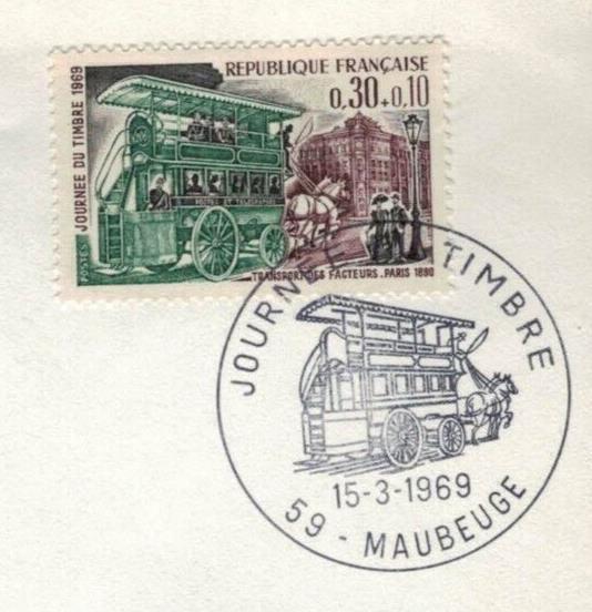1969 France First Day Cover Maubeuge Paris Railway Train 032322SM66