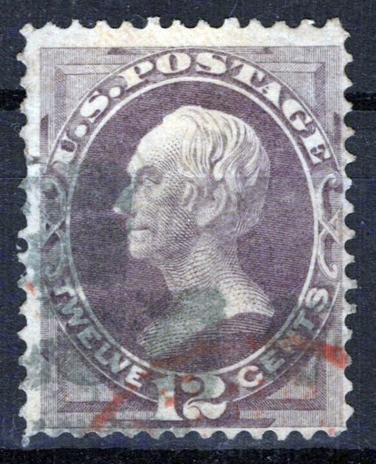 United States 151 used F 12c Henry Clay, orange-red postmark CV$200 ZAYIX 1124NB011