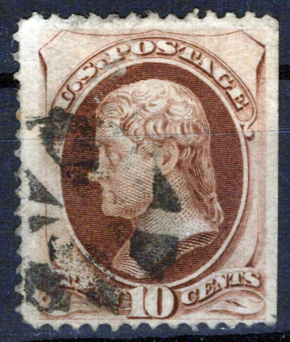 United States 150 used VF 10c brown Jefferson NBC ZAYIX 1124NB005