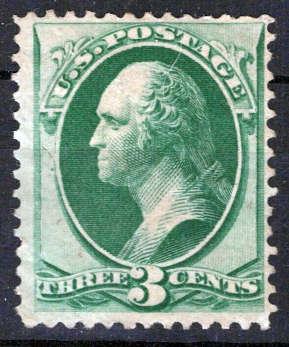 United States 158 MNG FVF 3c green Washington Continental Bank Note ZAYIX 1124NB014