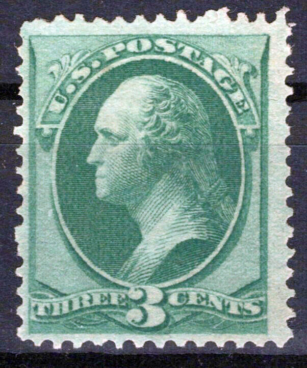 United States 158 MNG FVF 3c green Washington American Bank Note ZAYIX 1124NB015