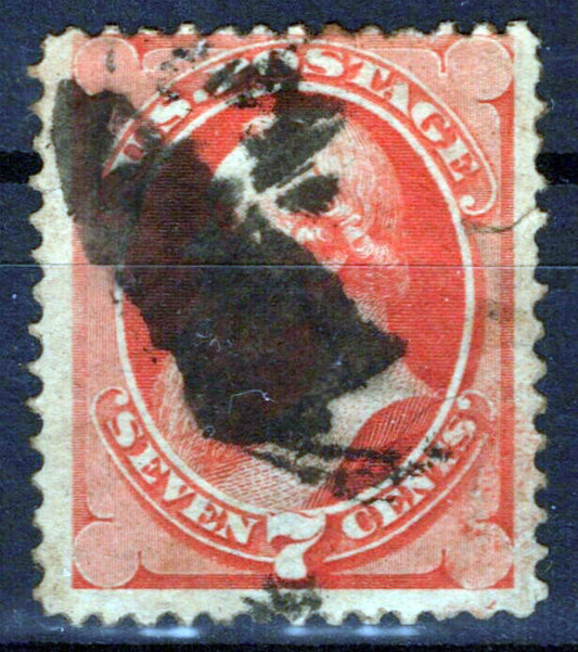 US Stamps  148 used F 7c vermillion Stanton Catalog Value $90 ZAYIX 1124NB004