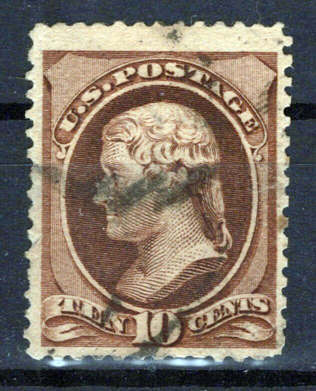 United States 187 Used F 10c Brown Jefferson No Secret Mark ABNC ZAYIX 1124NB031