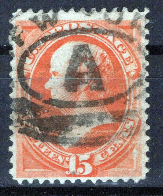 United States 189 Used FVF 15c red orange Webster "A" cancel ZAYIX 1124NB034