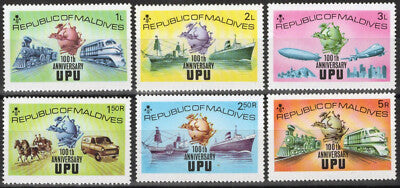 Maldives 496-501 MNH UPU Ships Trains Horses Transportation ZAYIX 111022S110