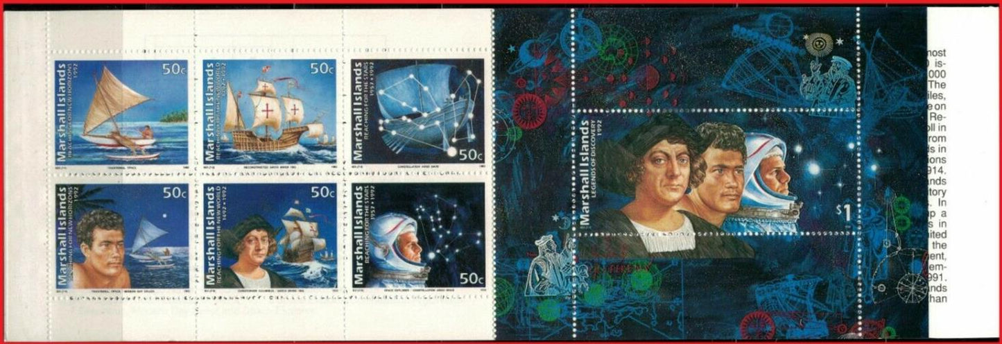 ZAYIX 1992 Marshall Islands 424a MNH booklet - Space Ships Columbus 072222SM05M