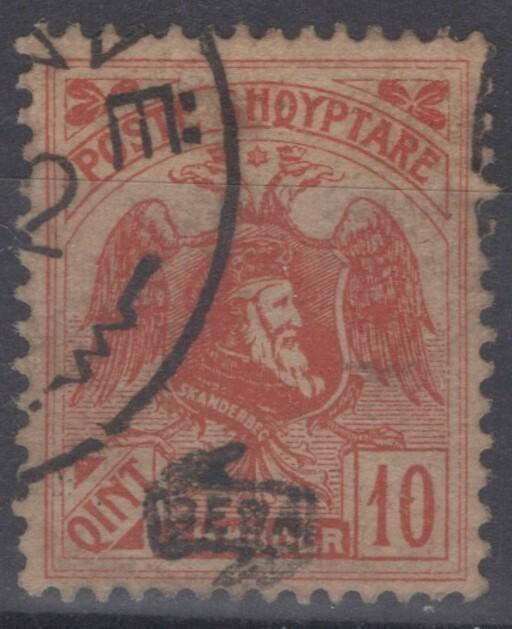 Albania 137 Used 10q red Besa Overprint Double Headed Eagle ZAYIX 081622S90