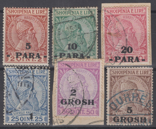 Albania 47-52 Used Surcharged Skanderbeg George Castriota ZAYIX 081622S75