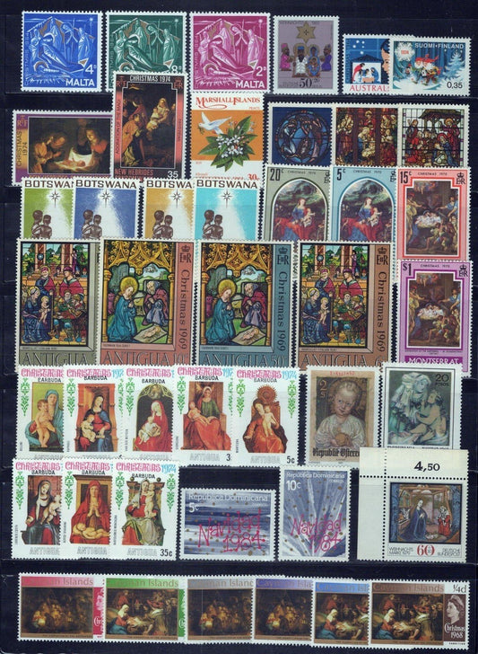 Christmas Collection MNH Madonna & Child Stained Glass Paintings ZAYIX